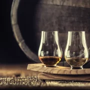 3 Glasses of Whisky and a Whisky Cask - Riverside Whisky Partners